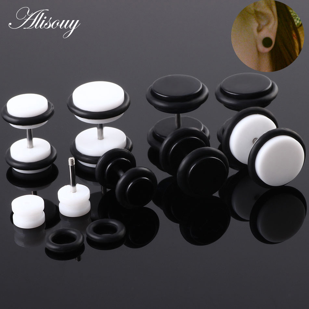 Body Jewelry Ear Plugs - 2 Chiếc Acrylic Giả Cheater Nút