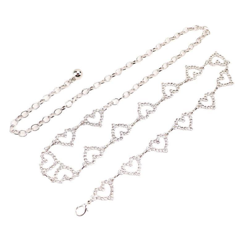 Body Jewelry Dress - Giftable Rhinestone Heart Waist Chain Adjustable