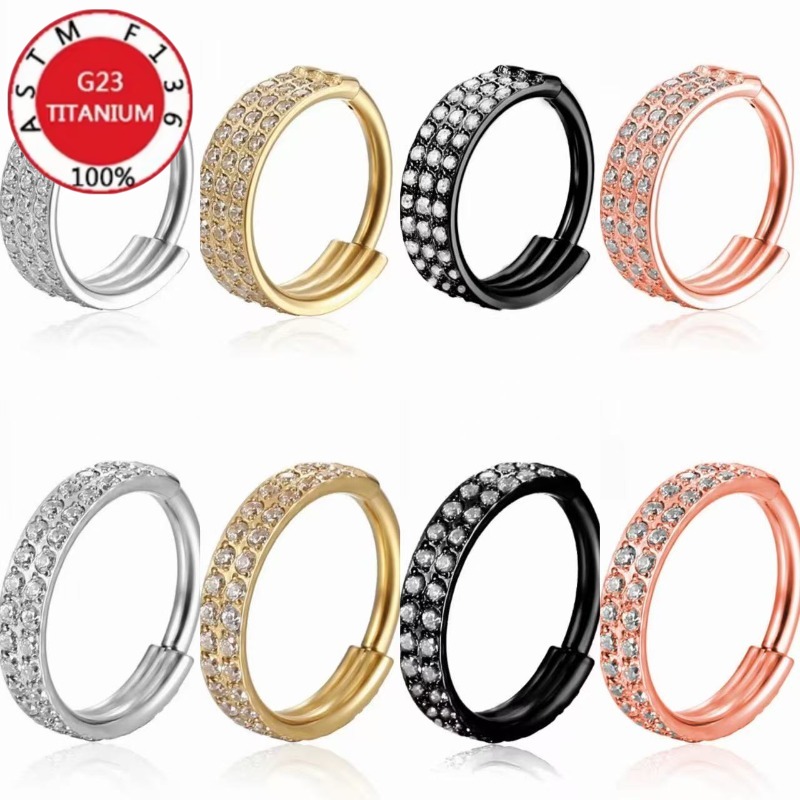 Clicker Ring Seamless - 2/5Pcs G23 Titanium Nose Ring Implant