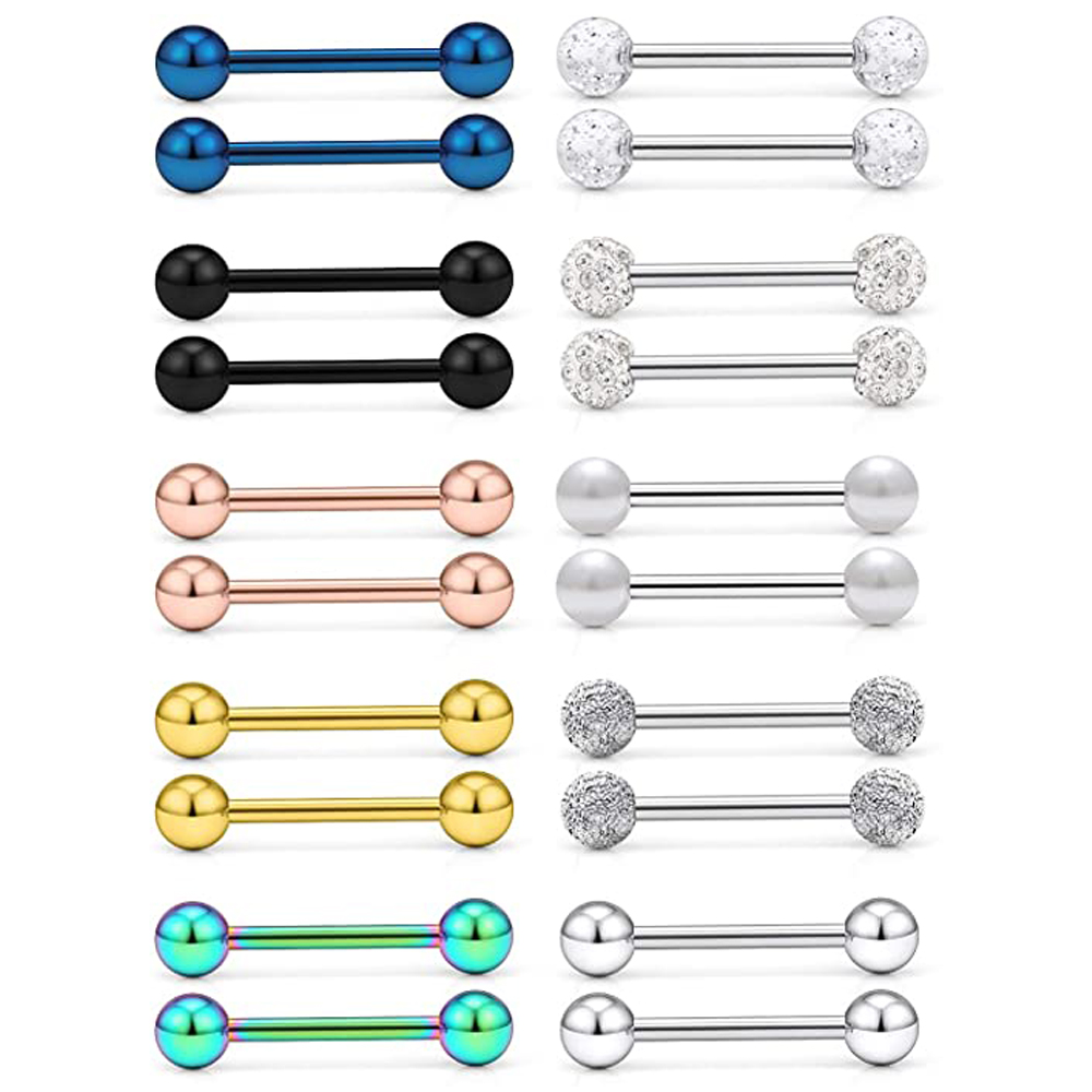 Body Jewelry Nipple Rings - 14G Lưỡi Nhẫn Núm Vú Nhẫn
