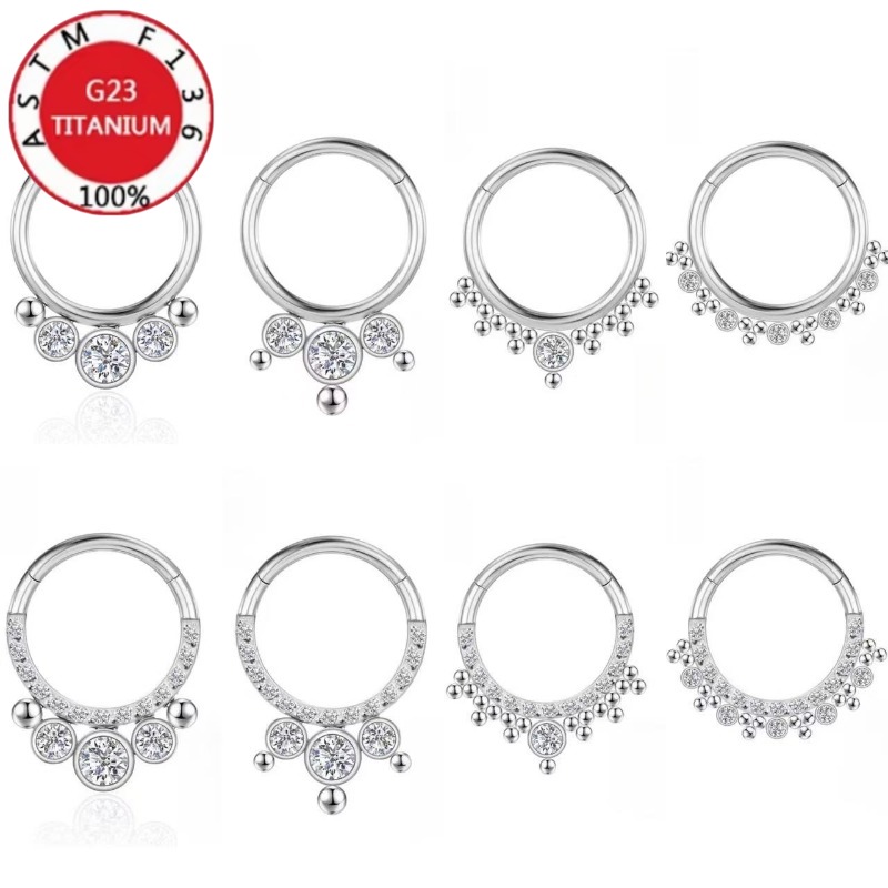 Body Jewelry Implant Grade Titanium - 2/5Pcs 16G Implant Grade G23 Titanium