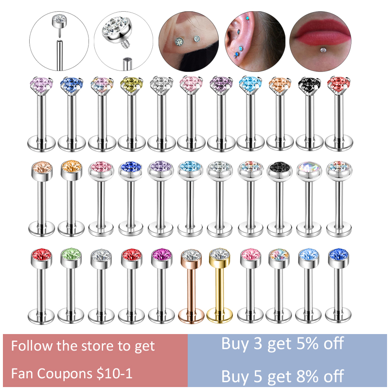 Zs Body Jewelry - ZS 6-13 Cái/lốc 16G Thép Không