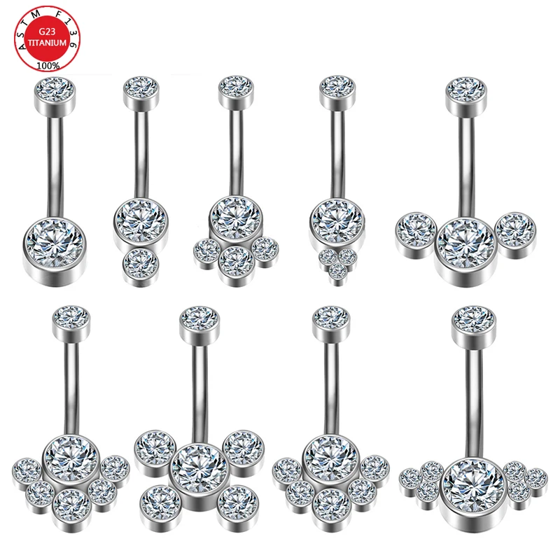 Body Jewelry Usa - G23 Titanium Premium Gem Stone Belly
