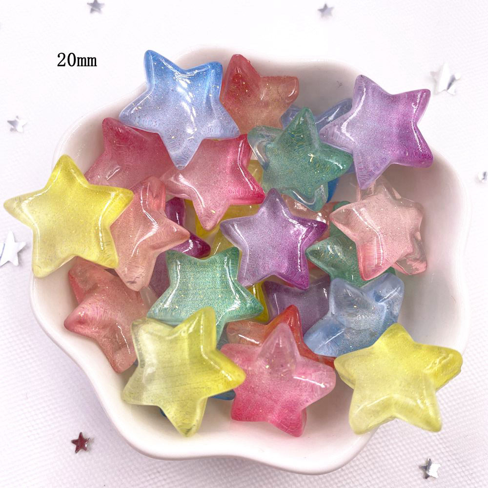 Glitter Resin Transparent Cand - đánh giá và giá Star Flat Back