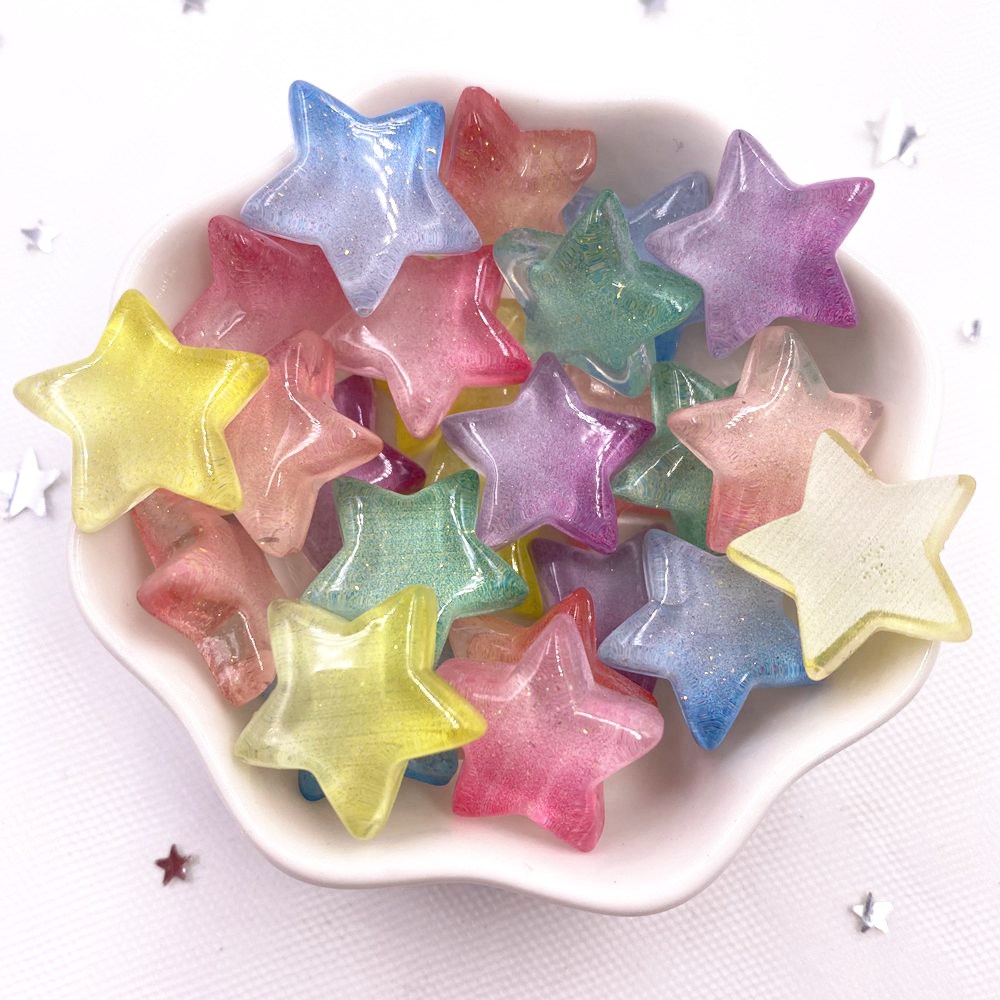 Glitter Resin Transparent Cand - đánh giá và giá Star Flat Back