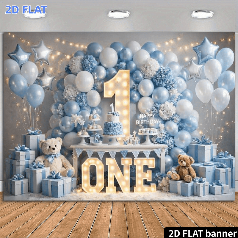 2D flat banner, 1 blue and whi - đánh giá và giá Star Flat Back