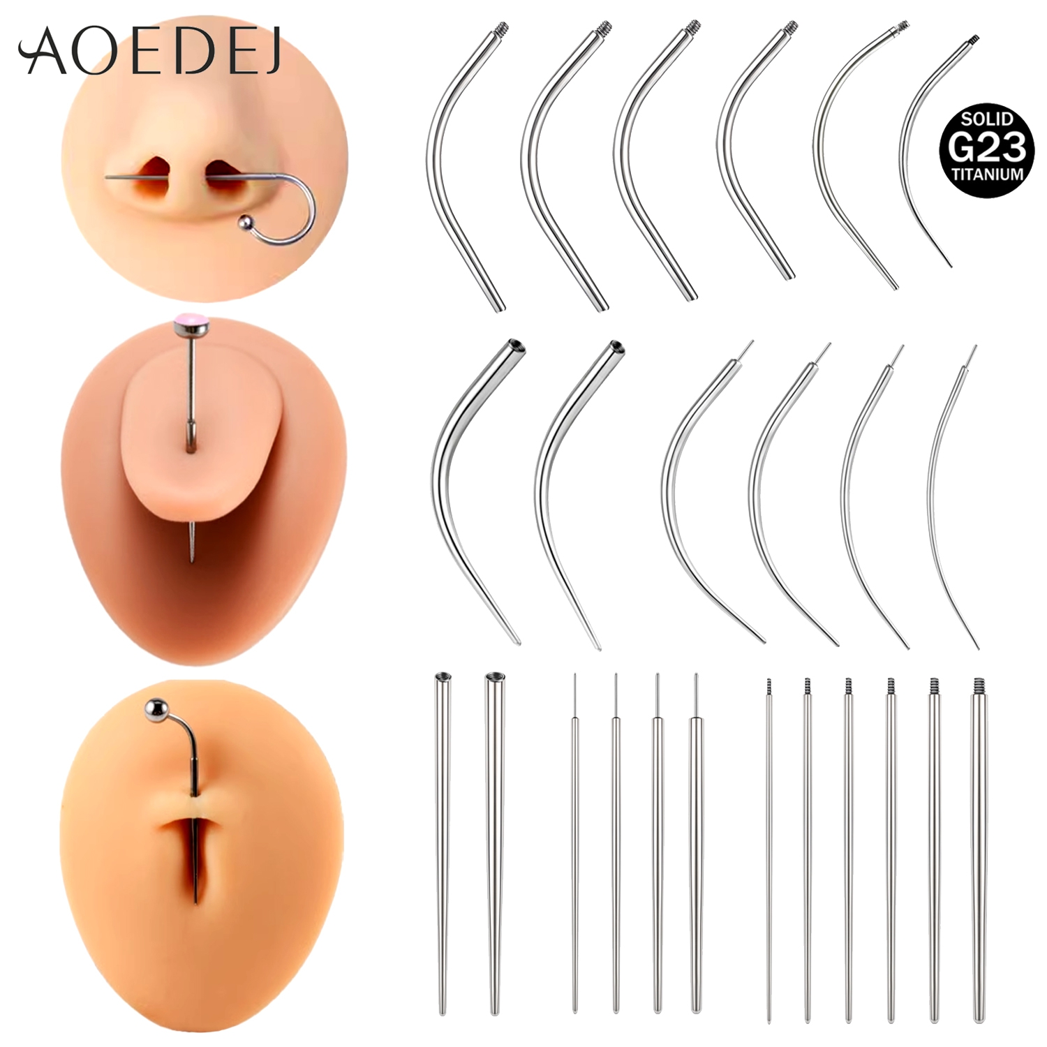 AOEDEJ 1 PC G23 Titanium Pierc - đánh giá và giá Zs Body Jewelry