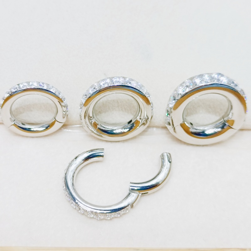 10PCS  3mm 4mm 5mm Guages  Sur - đánh giá và giá Clicker Ring Seamless