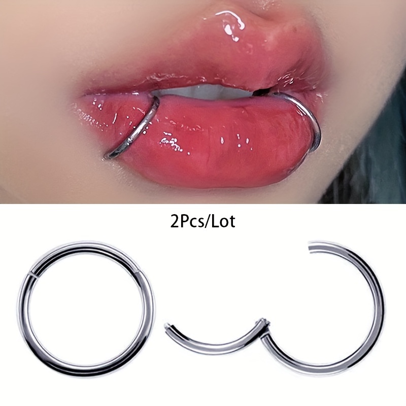 2pcs Seamless Stainless Steel  - đánh giá và giá Clicker Ring Seamless