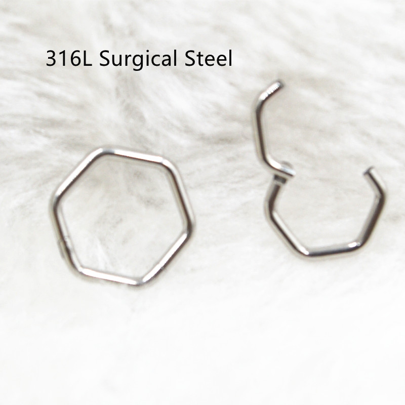50pcs/Lot 316L Surgical Steel  - đánh giá và giá Clicker Ring Seamless