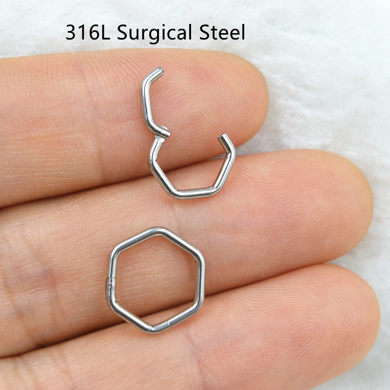 50pcs/Lot 316L Surgical Steel  - đánh giá và giá Clicker Ring Seamless