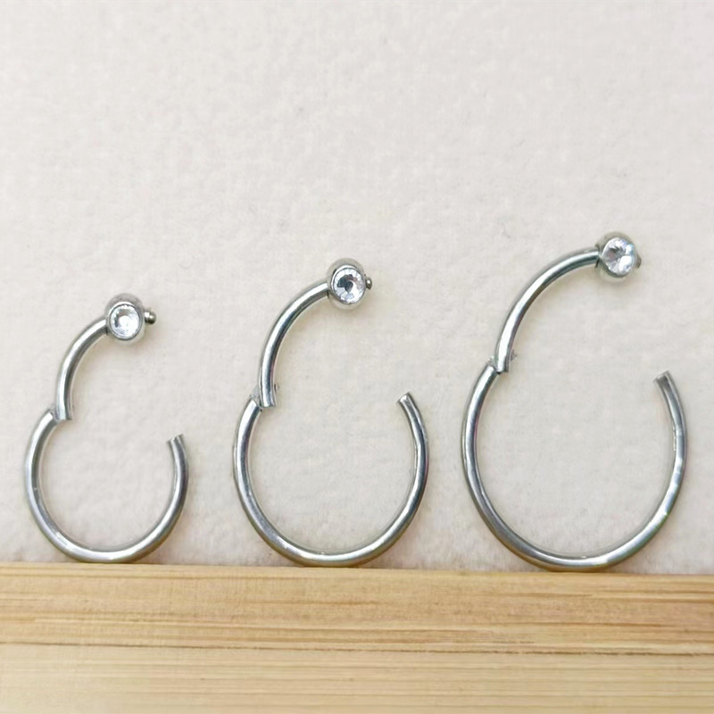 50pcs/lot 316 Surgical Steel G - đánh giá và giá Clicker Ring Seamless