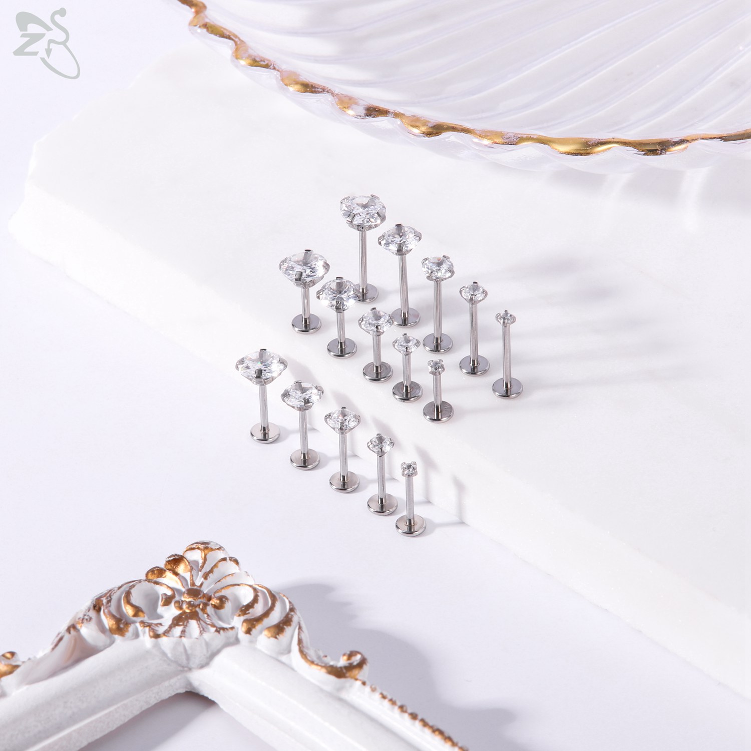 AOEDEJ 10Pcs/Lot Gold Color 16 - đánh giá và giá Zs Body Jewelry