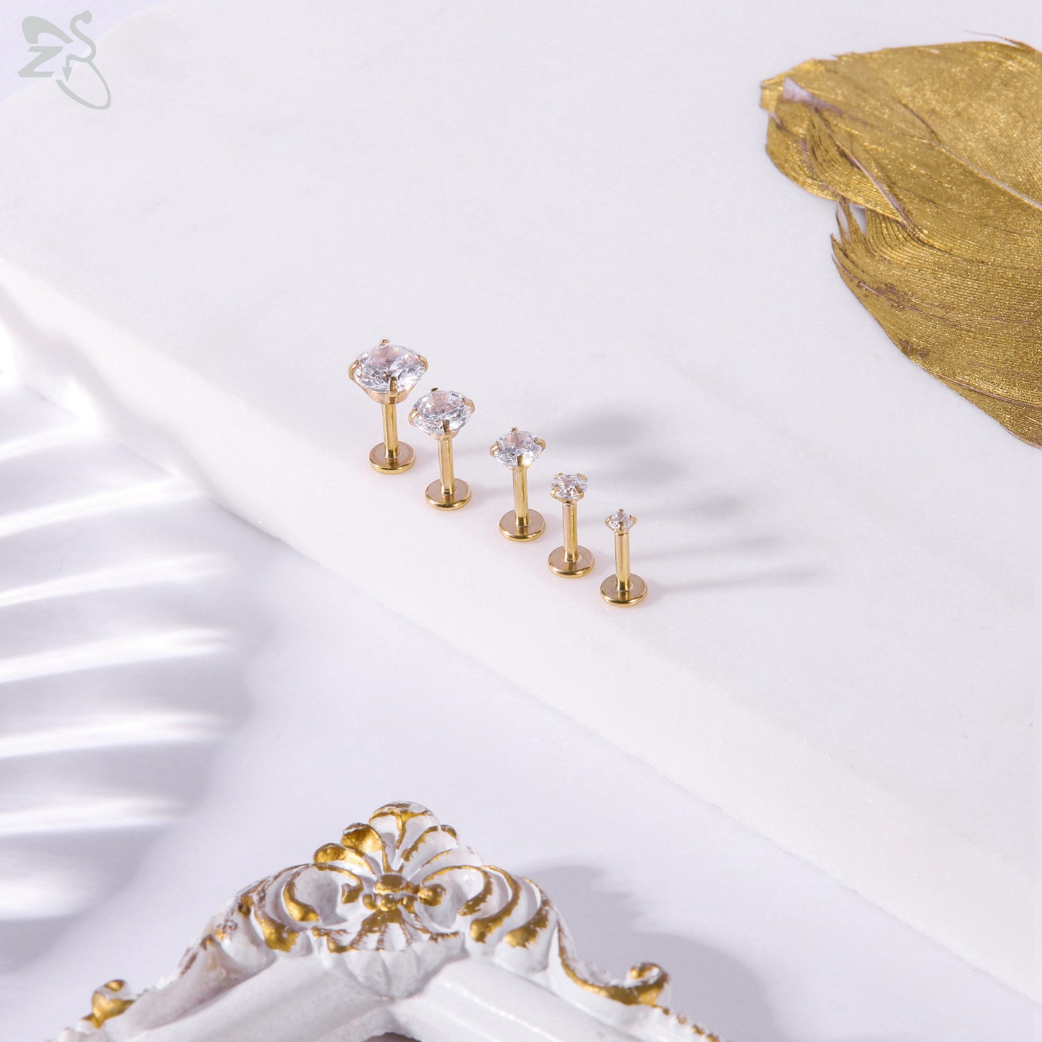 AOEDEJ 10Pcs/Lot Gold Color 16 - đánh giá và giá Zs Body Jewelry