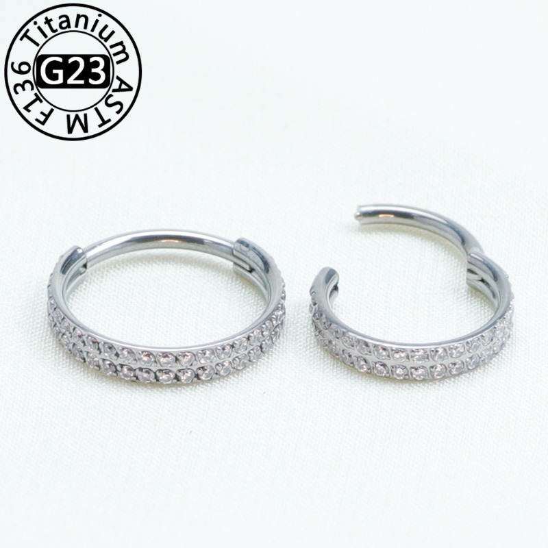 2/5pcs G23 Titanium Nose Ring  - đánh giá và giá Clicker Ring Seamless