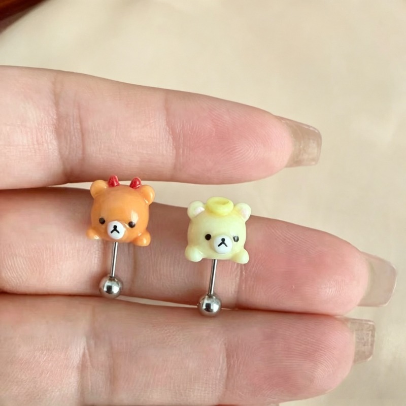 Kawaii Rilakkuma Stud Earrings - đánh giá và giá Body Jewelry Lot