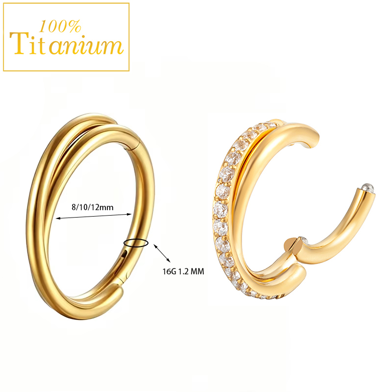 Implant Grade G23 Titanium Ear - đánh giá và giá Clicker Ring Seamless