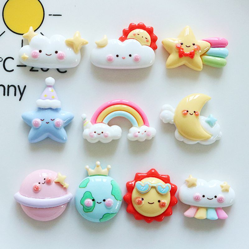 10Pcs New Cute Cartoon Rainbow - đánh giá và giá Star Flat Back