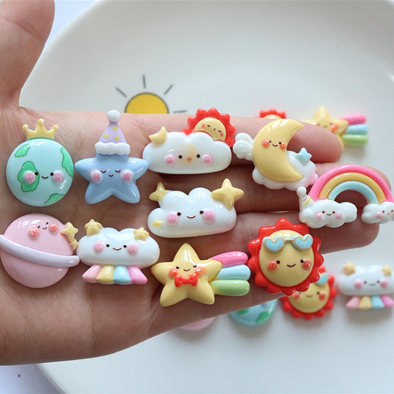 10Pcs New Cute Cartoon Rainbow - đánh giá và giá Star Flat Back