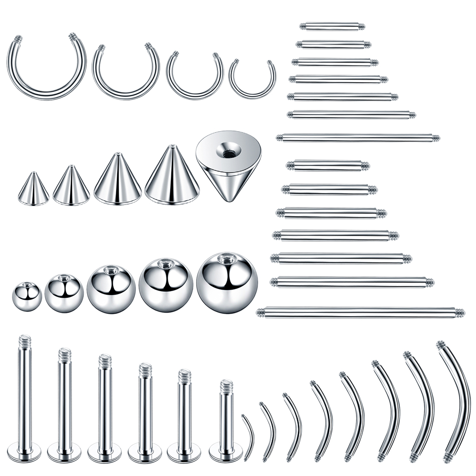 100 Cái/lốc Thép Bông Tai Barb - đánh giá và giá Body Jewelry Nipple Rings