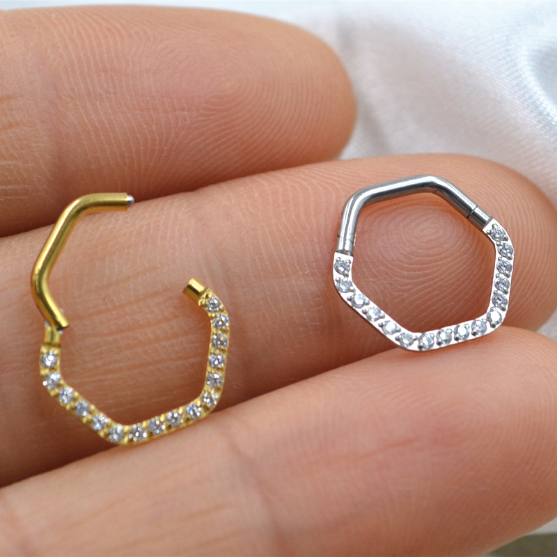 10pcs/Lot  316L Surgical Steel - đánh giá và giá Clicker Ring Seamless