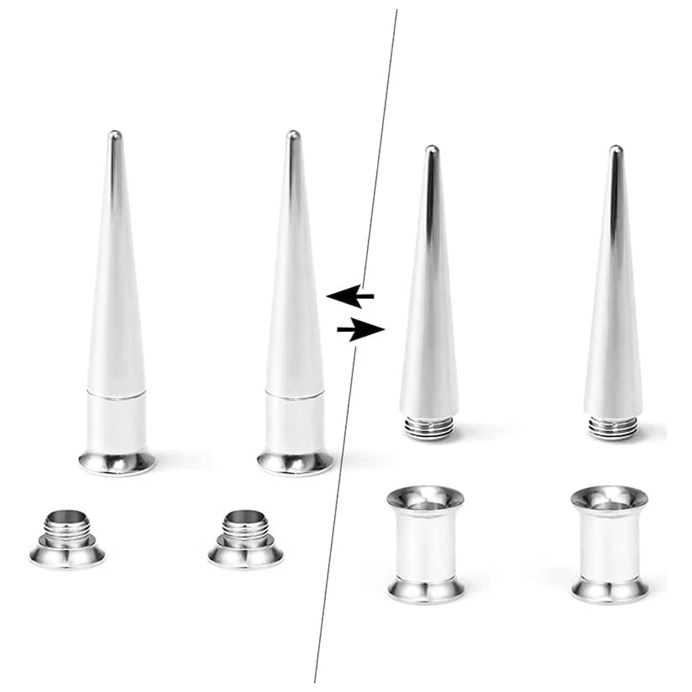 Unisex 2 in 1 Stainless Steel  - đánh giá và giá Body Jewelry Ear Plugs