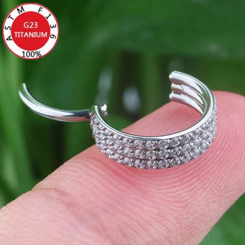 2/5Pcs G23 Titanium Nose Ring  - đánh giá và giá Clicker Ring Seamless