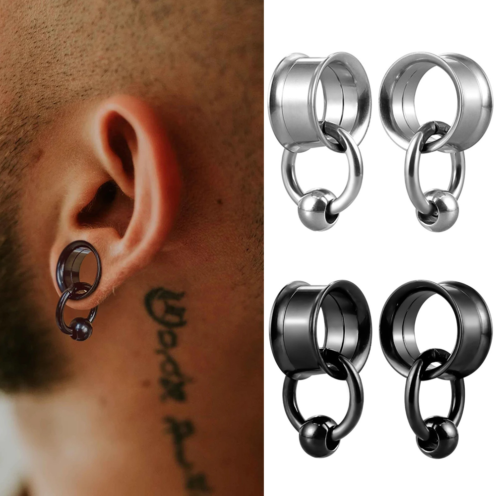 2PC/Set Stainless Steel Round  - đánh giá và giá Body Jewelry Ear Plugs