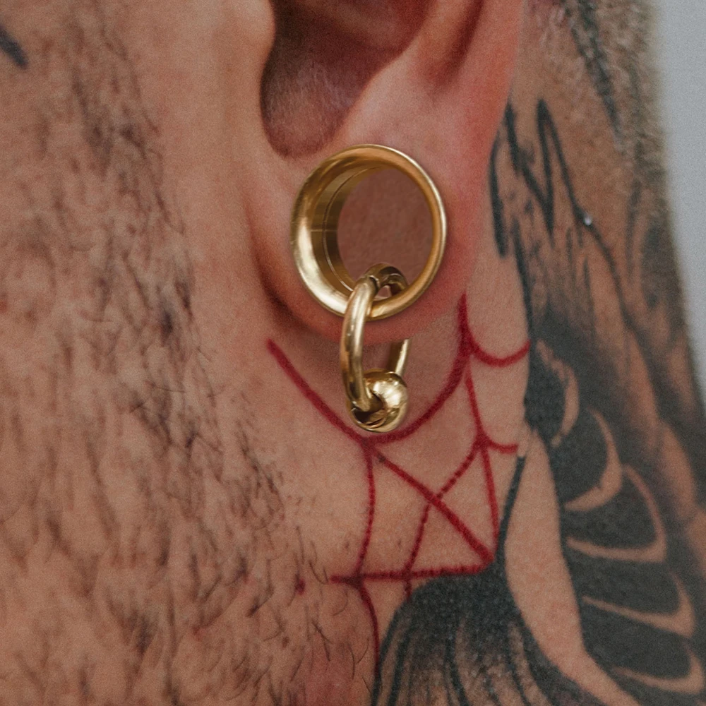 2PC/Set Stainless Steel Round  - đánh giá và giá Body Jewelry Ear Plugs