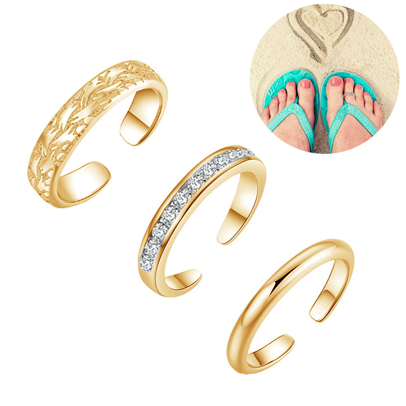 Trio Set Women's Toe Rings, 18 - đánh giá và giá Body Jewelry Lot