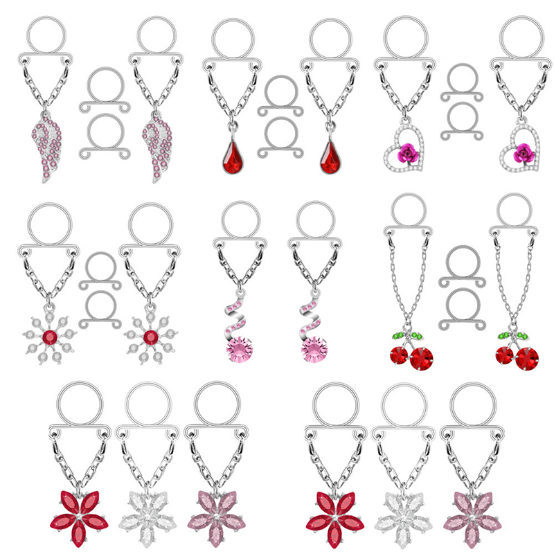 New 1 Pair Sexy Tassel Crystal - đánh giá và giá Body Jewelry Nipple Rings