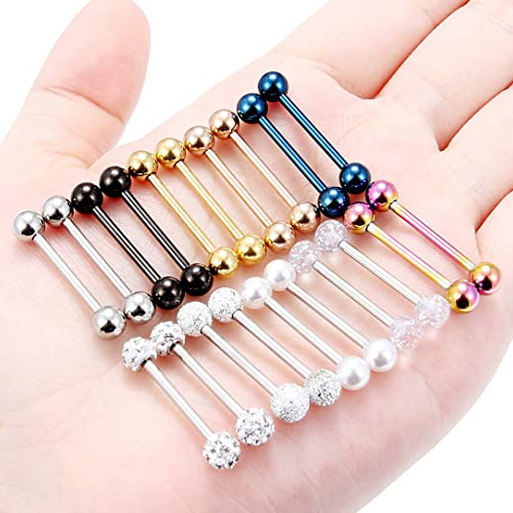 14G Lưỡi Nhẫn Núm Vú Nhẫn Phẫu - đánh giá và giá Body Jewelry Nipple Rings