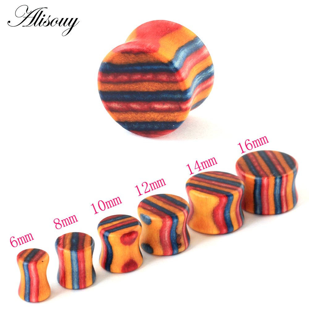 1PC Thời Trang Tai Gỗ Thịt Hầm - đánh giá và giá Body Jewelry Ear Plugs