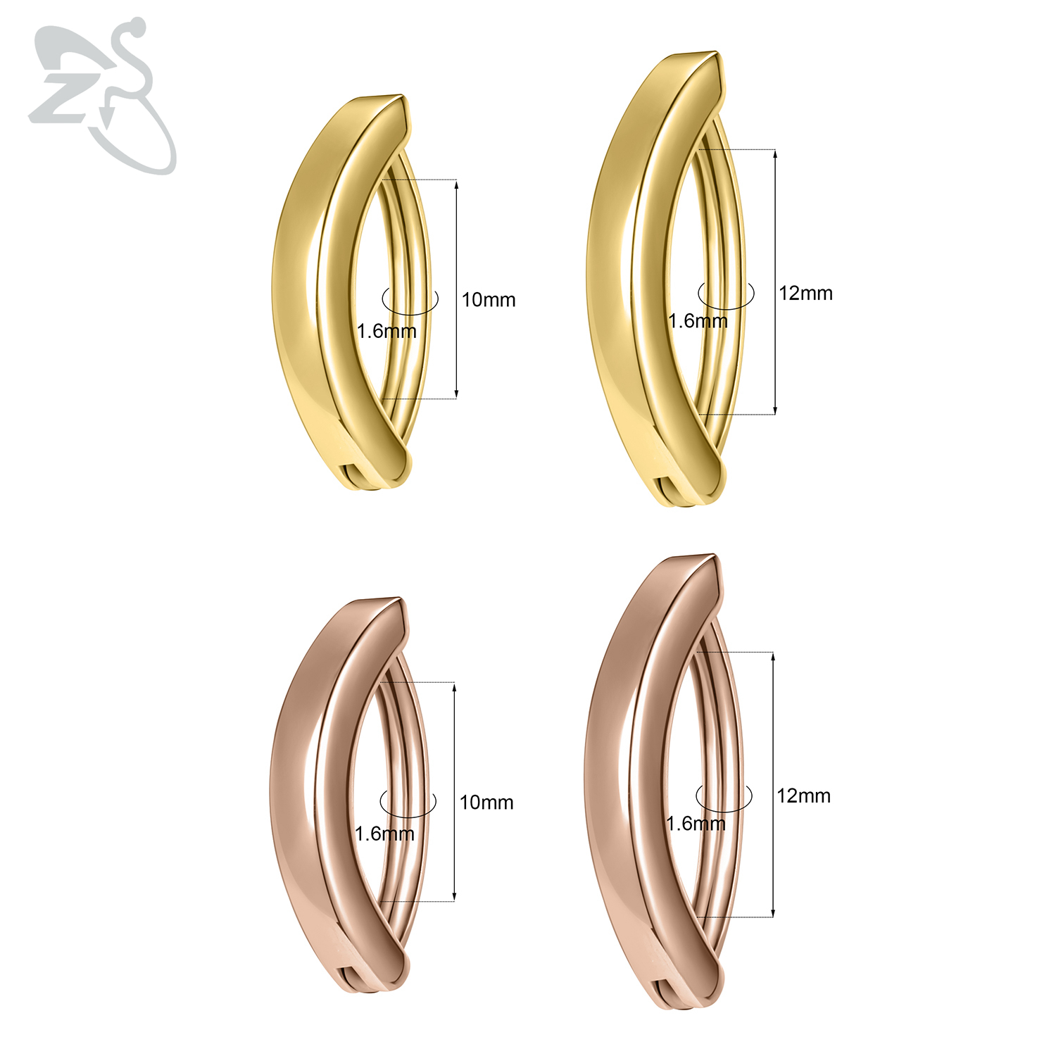 ZS 1 Màu Vàng 14K 925 Bạc Rốn  - đánh giá và giá Zs Body Jewelry