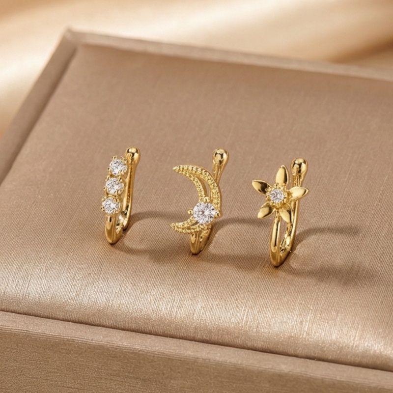 3-piece retro light luxury nos - đánh giá và giá Body Jewelry Lot