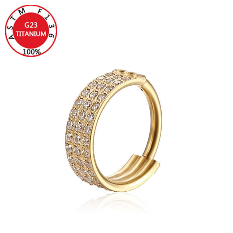 G23 Titanium Nose Ring Implant - đánh giá và giá Clicker Ring Seamless