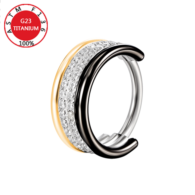 G23 Titanium Nose Ring Implant - đánh giá và giá Clicker Ring Seamless