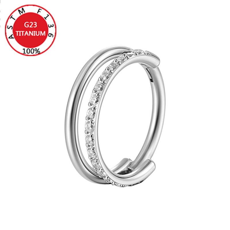 G23 Titanium Nose Ring Implant - đánh giá và giá Clicker Ring Seamless