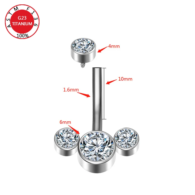G23 Titanium Premium Gem Stone - đánh giá và giá Body Jewelry Usa