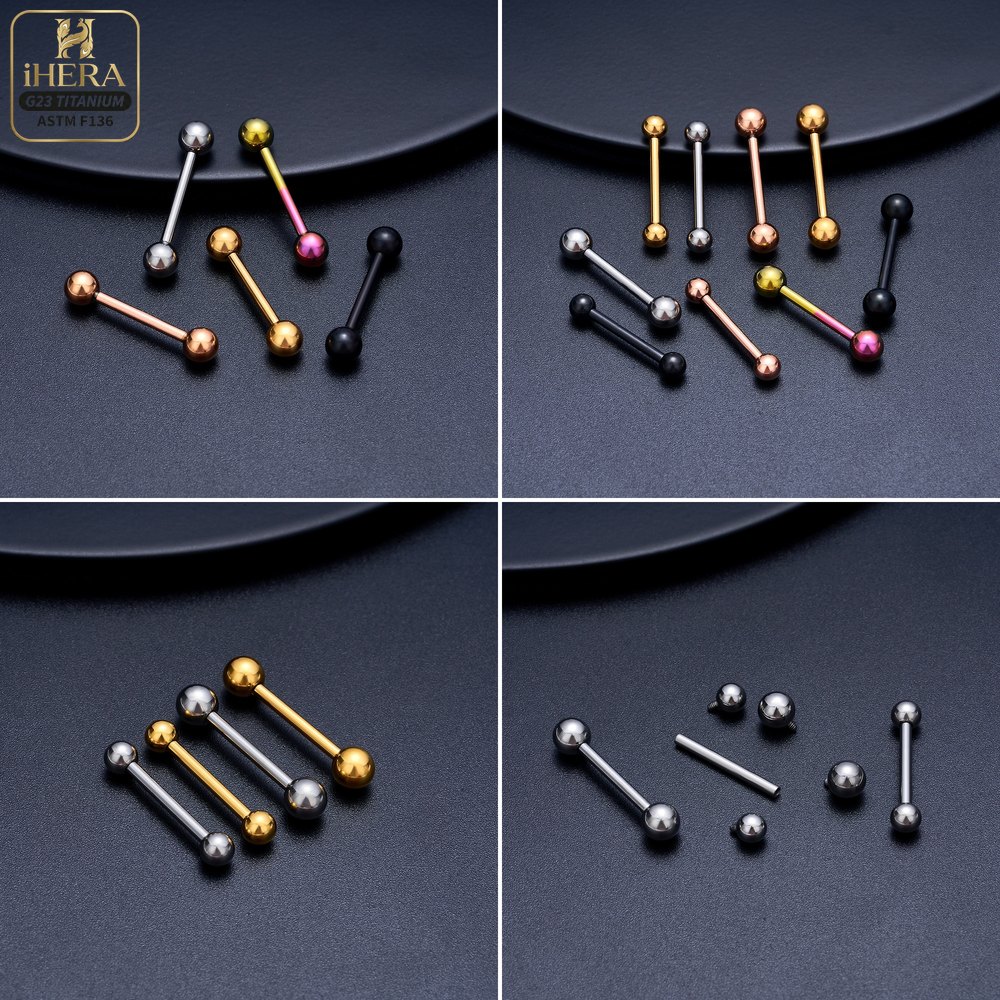 14G 16G G23 Titanium Straight  - đánh giá và giá Body Jewelry Nipple Rings