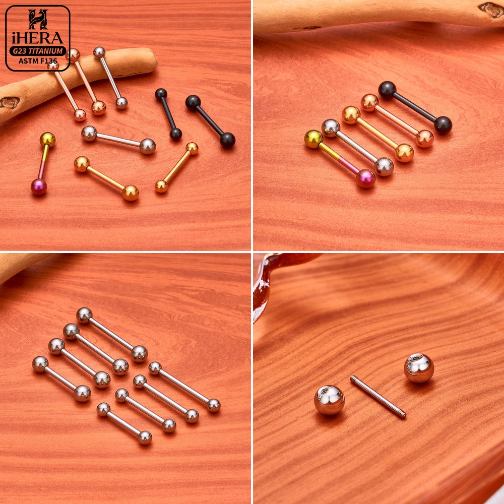 14G 16G G23 Titanium Straight  - đánh giá và giá Body Jewelry Nipple Rings