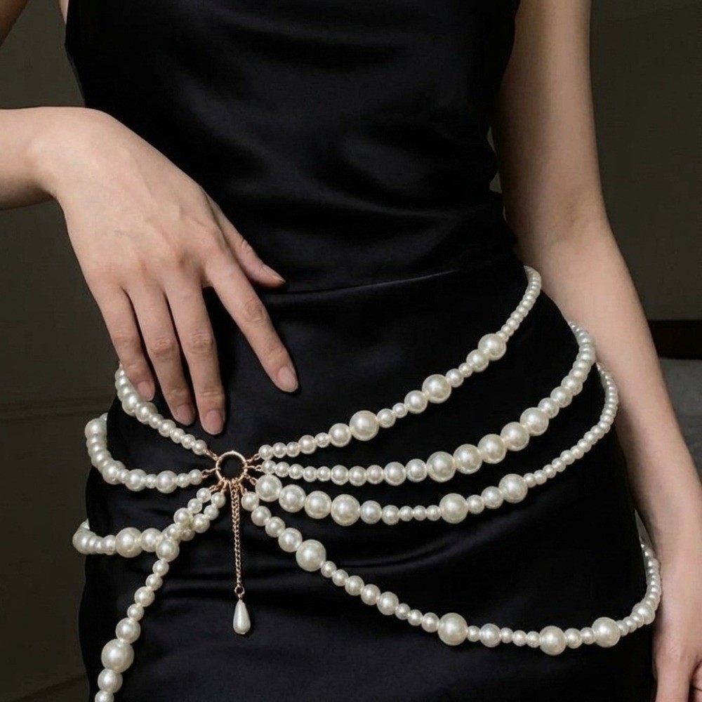 Unique Golden Pearl Waist Chai - đánh giá và giá Body Jewelry Dress